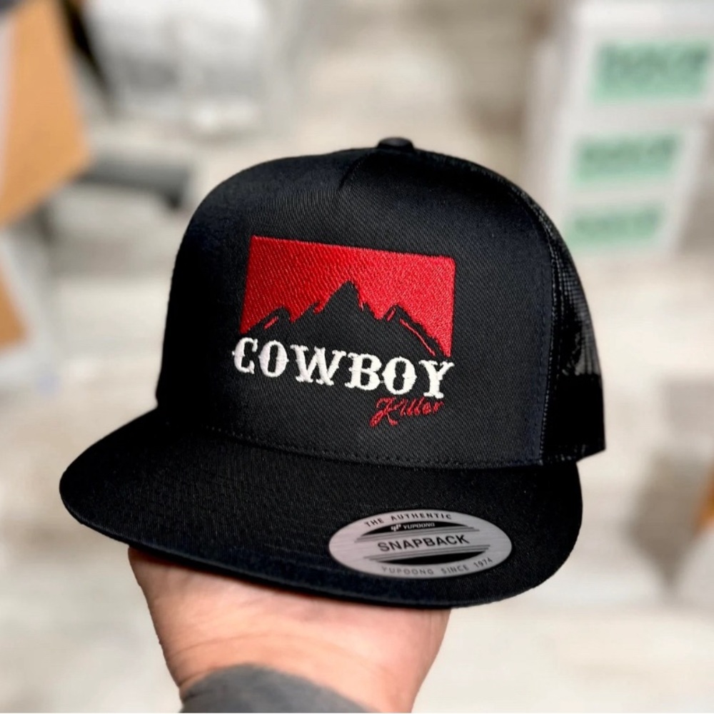 Cowboy killer black snapback adjustable hat